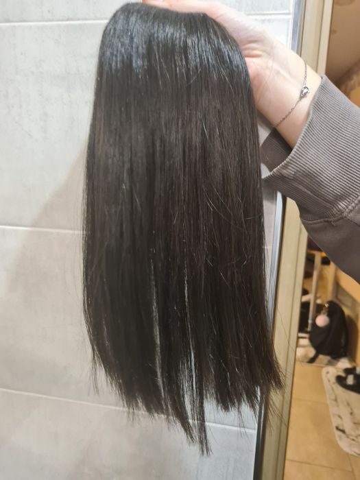 естествена славянска коса на опашка