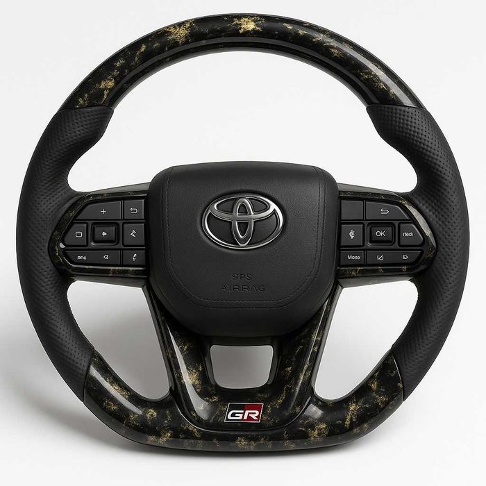 Toyota GR спортен волан forged карбон жълти акценти Yaris Corolla