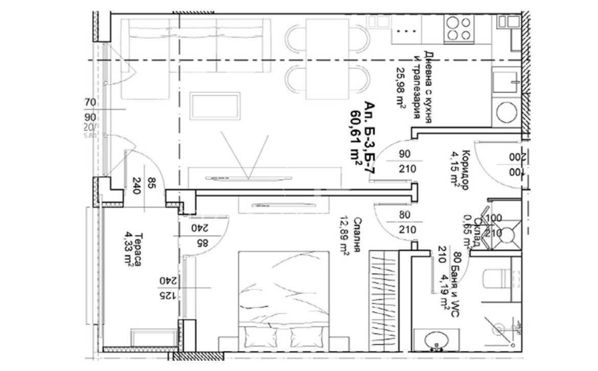 Продава се Двустаен апартамент в Пловдив, Христо Смирненски - 72 кв.м за 1274 €/кв.м - Снимка #1