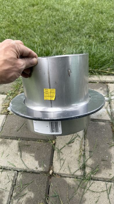 Racord cos fum inox si inel diametru 200mm