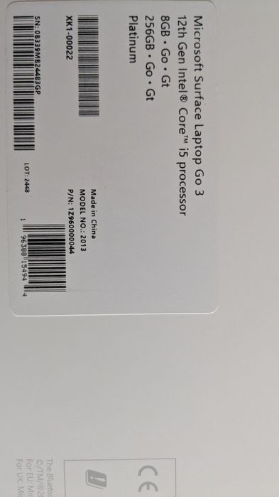 Microsoft surface laptop go 3