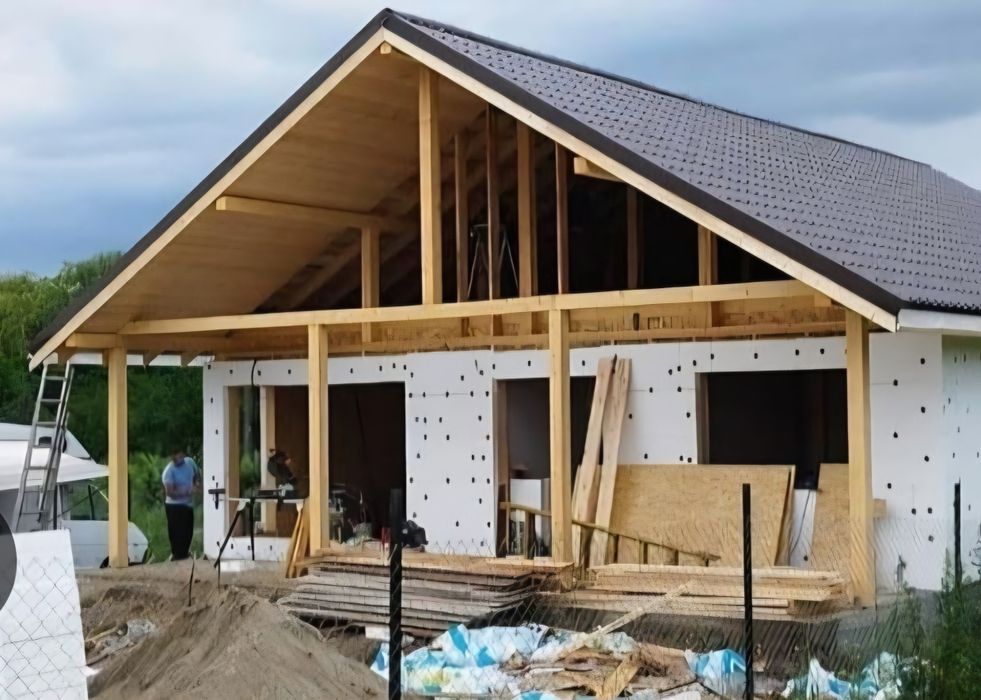 Casă pe structură metalică