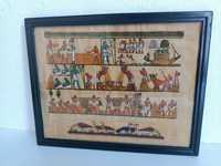Tablou Papirus Egiptean Original De Colecție Înrămat Vintage