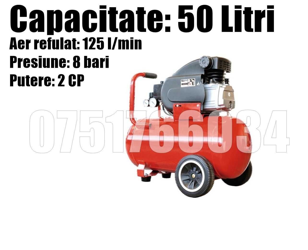 Compresor Aer Vopsitor Atelier Service 50 l 2 Cp LIVRARE GRATUITA