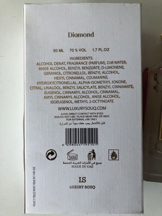 ..GARNET LS Luxury Souq Diamond UAE.50 ml.NOU