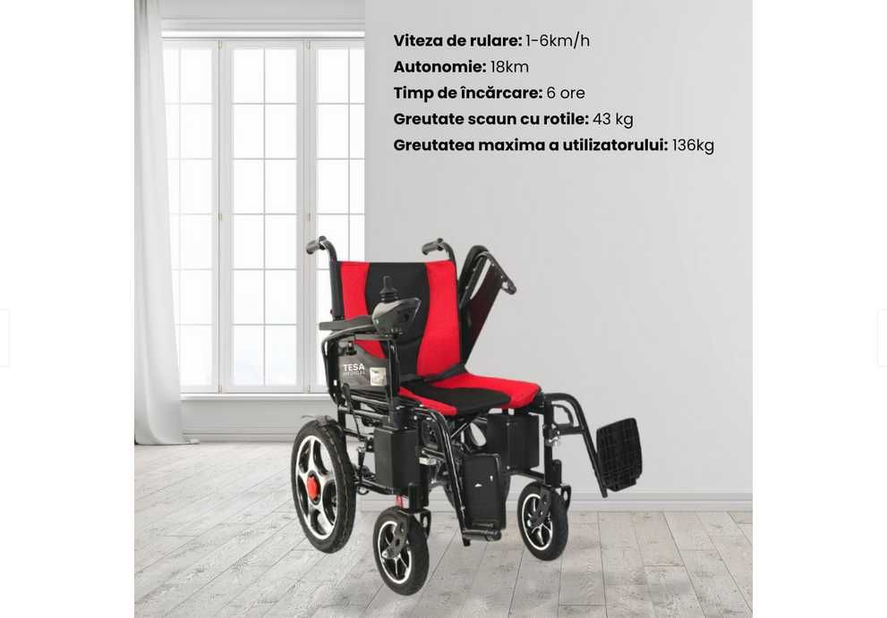 Scaun cu rotile electric, nou, sigilat