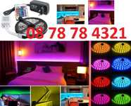 Намалени от 32лв Лед осветление RGB 5050 LED лента+траф+дистанционно,
