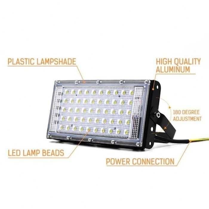 Lampa Proiector Led SMD 50W 12V și 220V Auto Camping Pescuit NOU