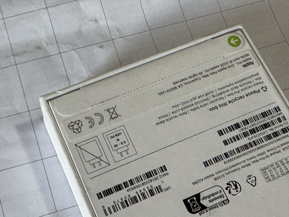ЗАПЕЧАТАН 512GB iPhone 16 Pro Max A1 Гаранция до 2027 г. White