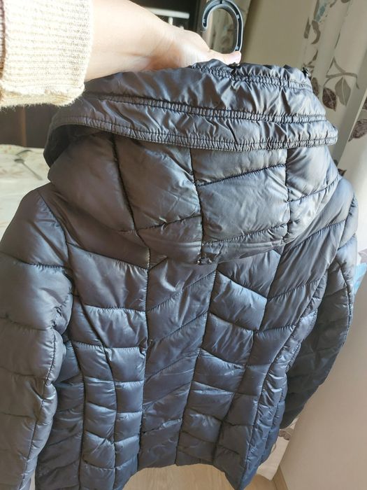 Черно дамско яке есен зима размер 38/40 (М/Л)