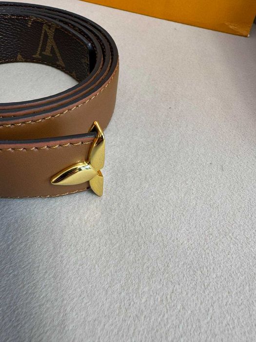Louis Vuitton-Чисто нов оригинален дамски двулицев кожен колан 110 см