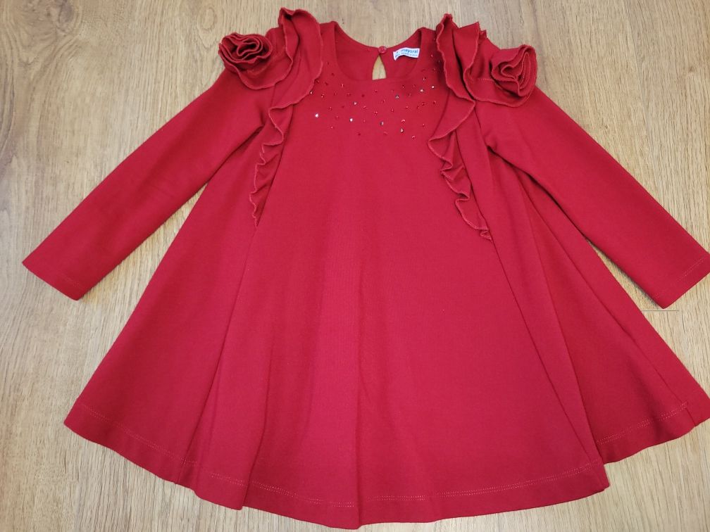 Червена рокля Mayoral, 104см.