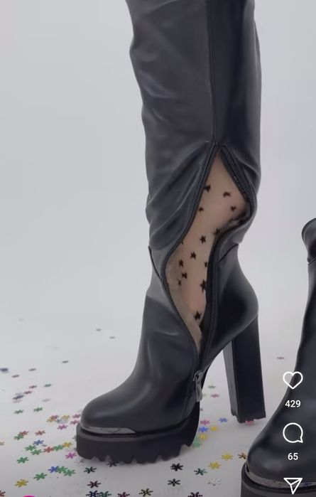 Новые ботфорды из кожзама, 39 размер