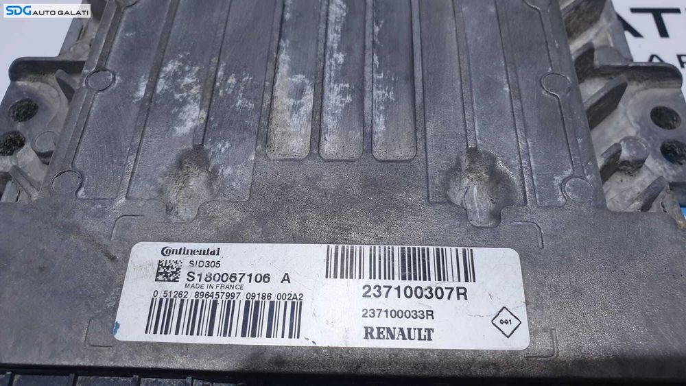 ECU Calculator Motor Renault Megane 3 1.5 DCI 2008 - 2015 Cod 237100307R 237100307 237100033R S180067106A [L2578]