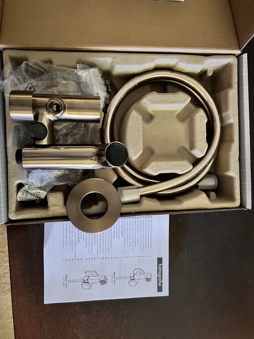 Hansgrohe Bidette baterie bideu cu set de duș ascuns, nou