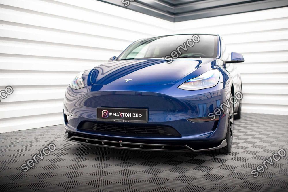 Prelungire splitter bara fata Tesla Model Y 2020- v2 - Maxton Design