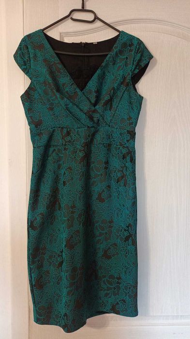 Rochie eleganta verde-scurta