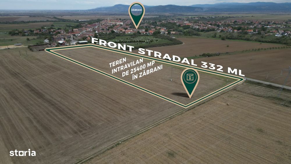 Teren intravilan 25.400 mp în Zăbrani – ideal pentru investiție