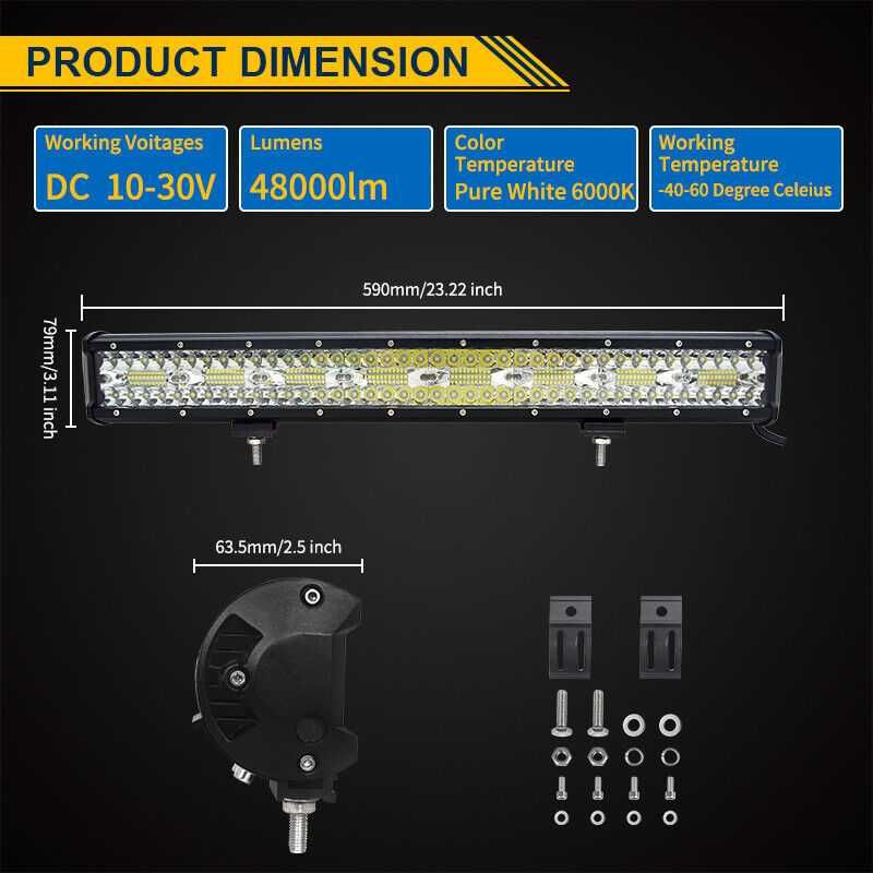 Led bar 480w 8D 59 CM Spot si Flood TRANSPORT 0