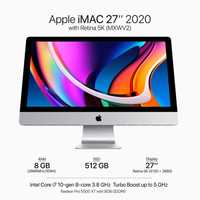 Apple iMac 27'' Retina 5K (MXWV2) Intel Core i7 3,8 ГГц 8‑ядер 8/512ГБ