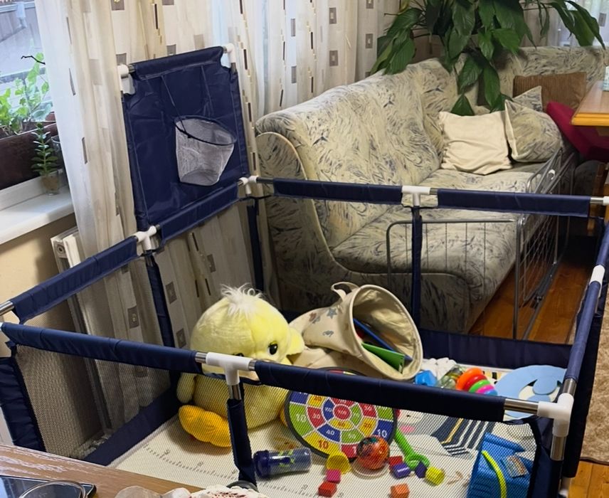 Кошара за игра с килимче 120/120