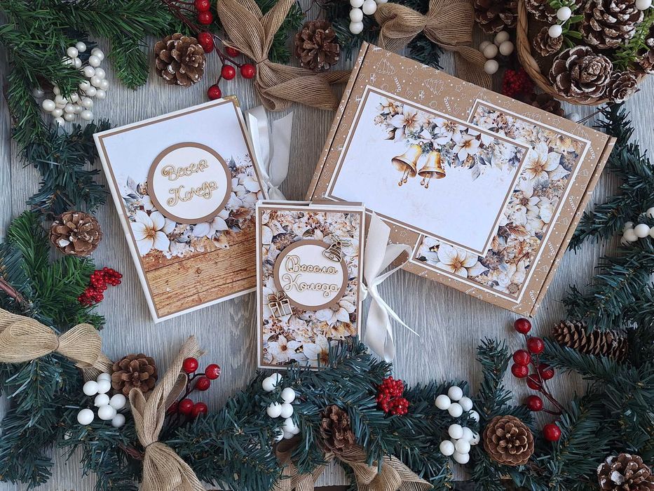 Коледни комплекти „Коледна магия в спомени и сладост“, ръчна изработка