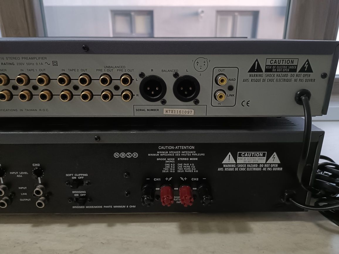 NAD 912 power amplifier + NAD 116 preamplifier, amplificator + preampl