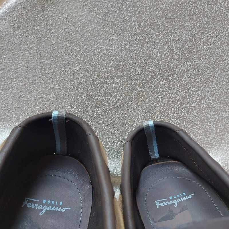 Mocasini barbati Salvatore Ferragamo, piele naturala, marime 45, maro