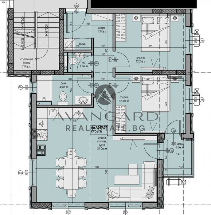 Продава се Тристаен апартамент в Пловдив, Прослав - 101 кв.м за 1250 €/кв.м - Снимка #16