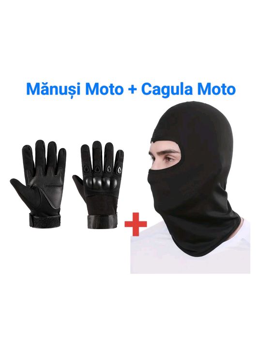 Mănuși Moto Scuter + Cagula Moto Scuter Atv