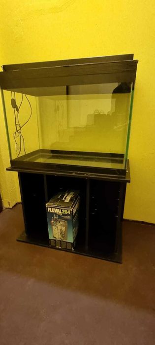 Acvariu 210 litri din geam cristal de 10 mm, cu capac adaptat