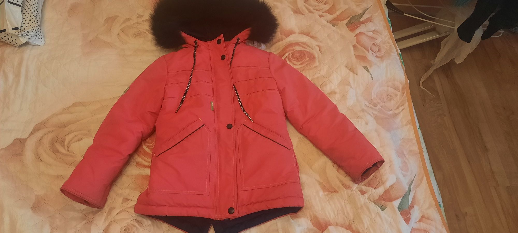 Зимняя куртка Аврора для девочки 116 - 122 см