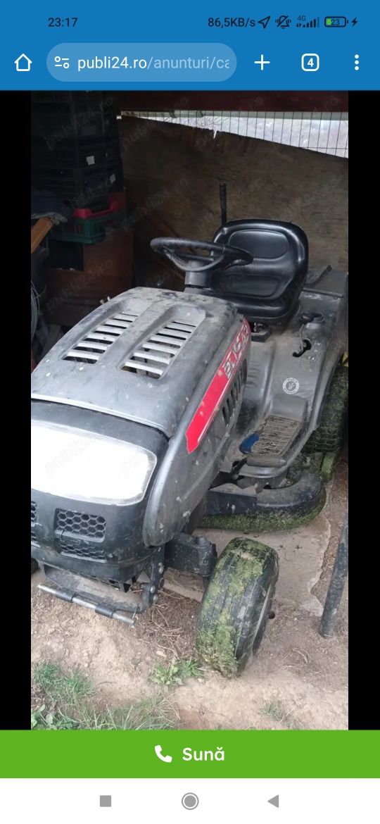 Tractoras gazon Blissar GE 130