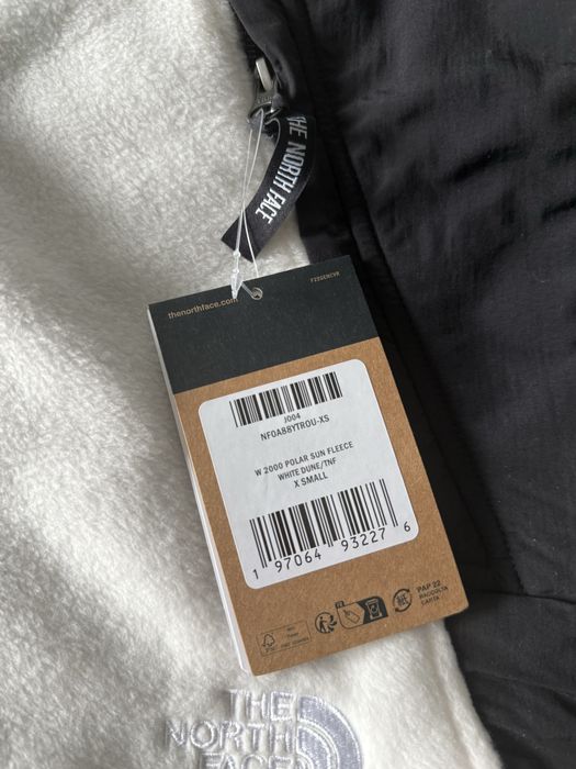 The North Face Polar Sun jacheta fleece dama alb cu negru XS noua