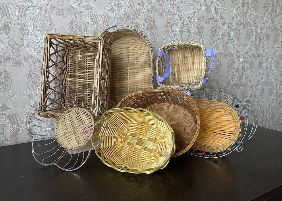 Плетенные органайзеры для косметики и прочего