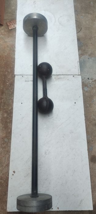 Штанга и гантели в паре