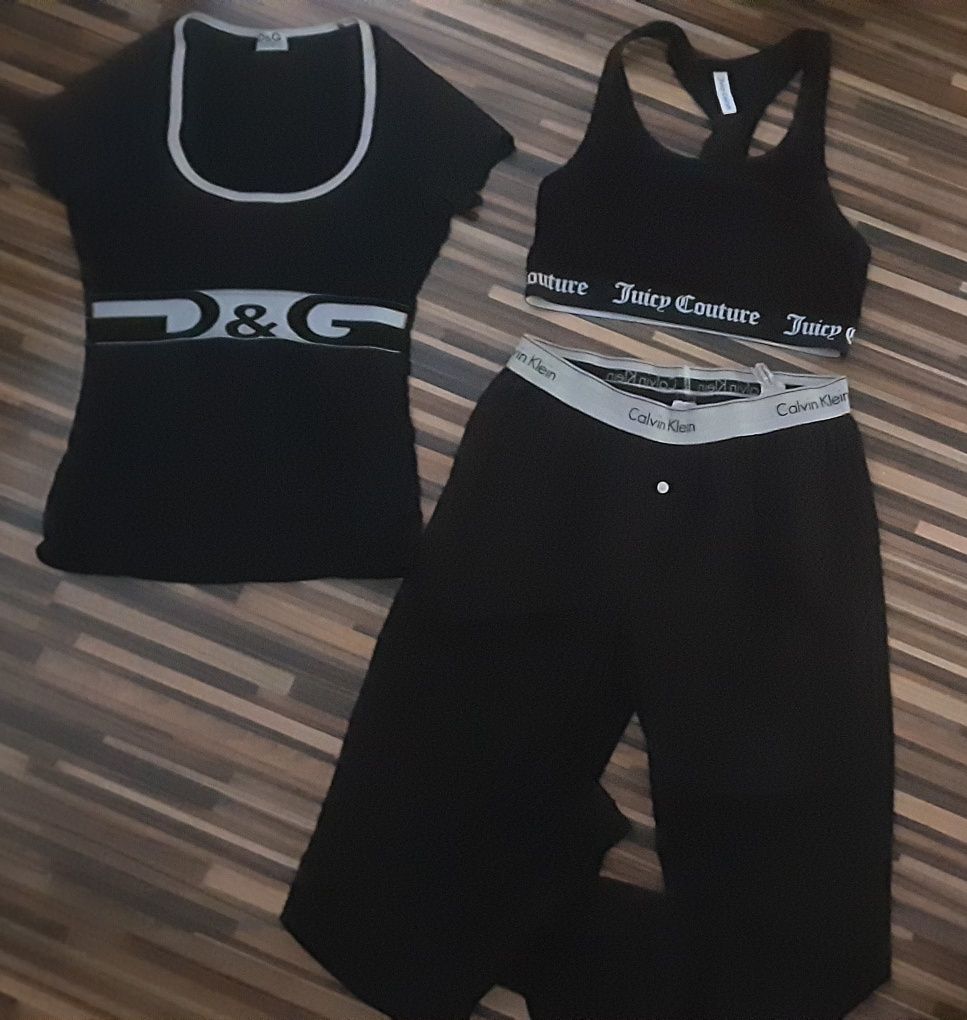 (S) Calvin klein-Juicy Couture-Dolce&Gabbana пижамен лот 3 части,ориги