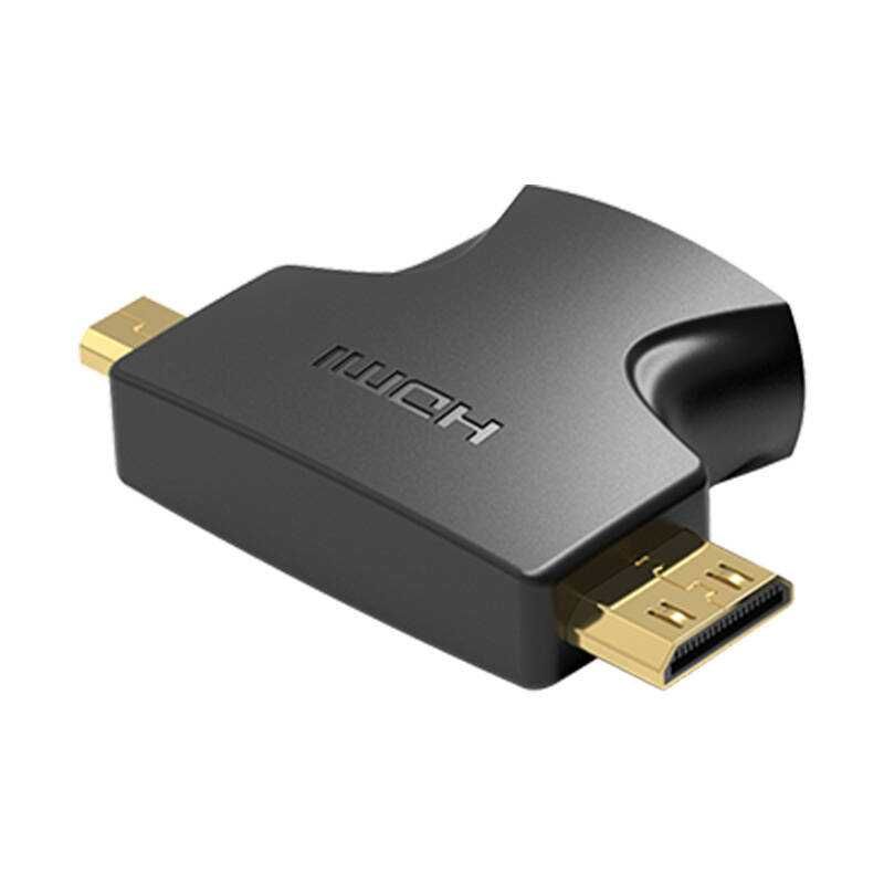 Преходник Адаптер Vention 2-в-1 HDMI към Micro HDMI + Mini HDMI, AGFB0