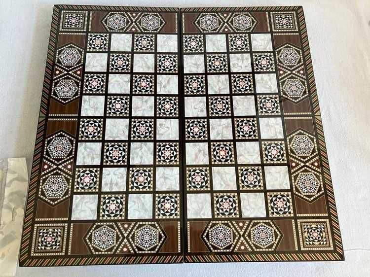 Joc Table Turcesc (joc de Table) NOU - Lux lemn lacuit. SIGILAT!