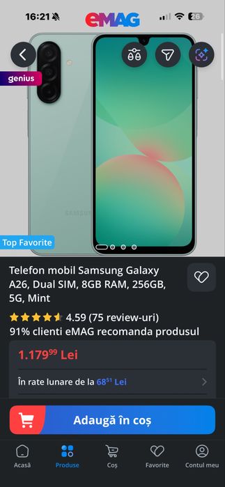 Samsung galaxy a 26  256 gb sigilat !