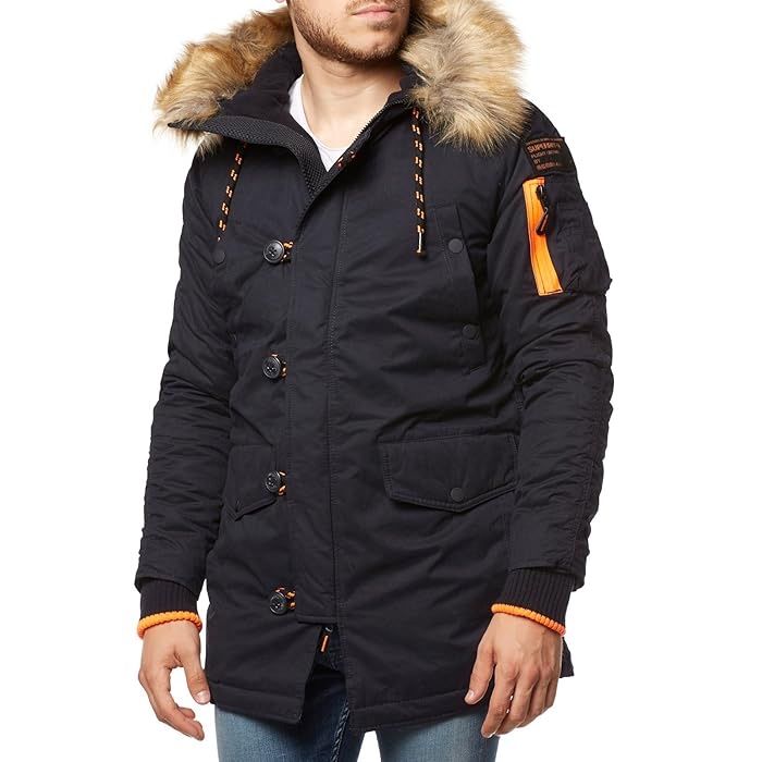 Parka jacheta geaca jacket cu blana Superdry SD-3 Flight Edition