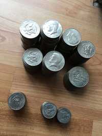 monezi numismatica usa  lot 155buc half quarter dolar circulate