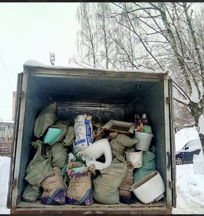 Вывоз мусора. Газель . Грузчики  есть