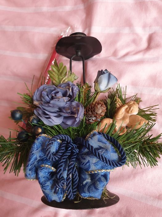 Suport lumanare aranjament Crăciun