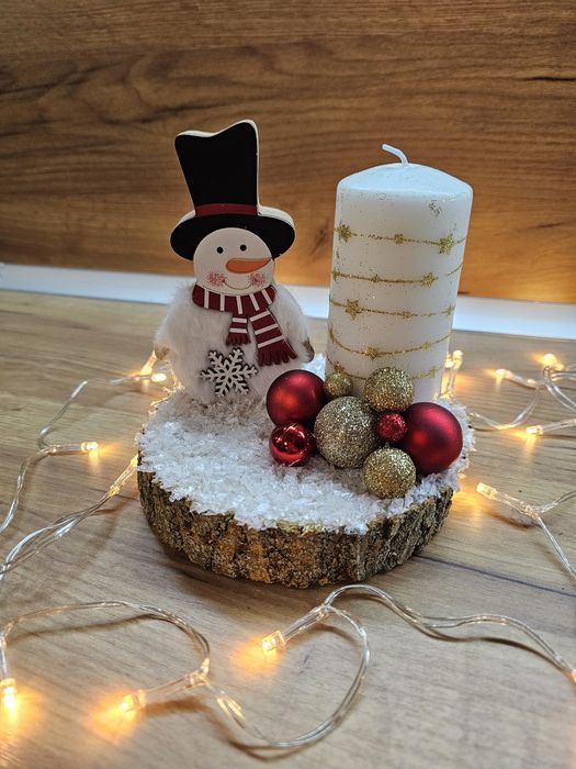 Ръчно изработени коледни свещници