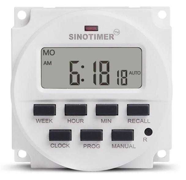 SINOTIMER AC 220V 7 Дни Превключвател Захранване Контролер за Време