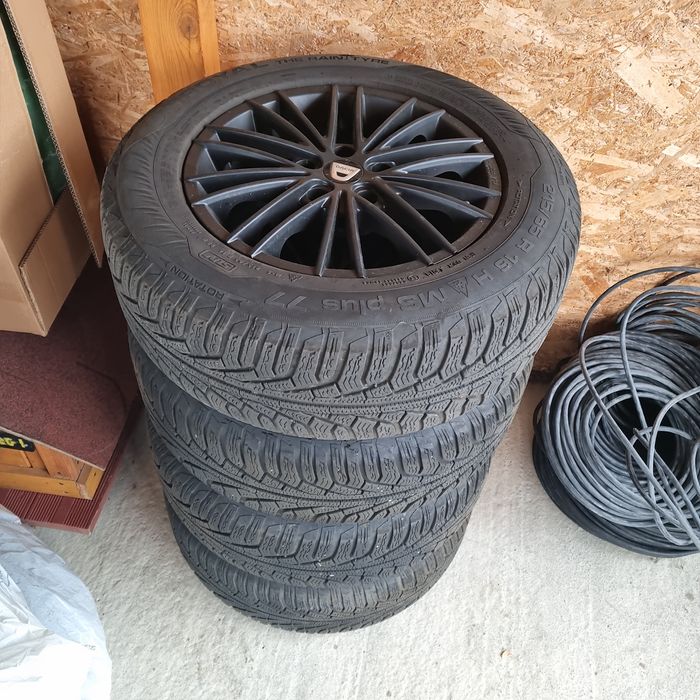 Vând jante aliaj Duster 215/65/16 echipate de iarna