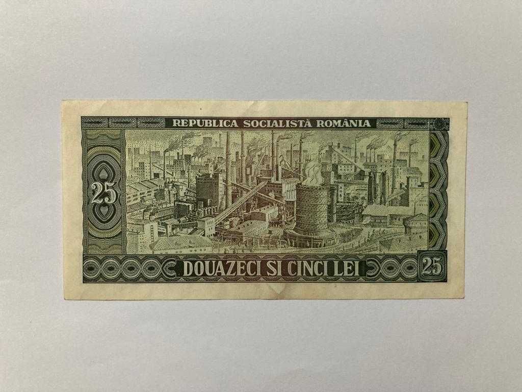 Bancnota 25 lei 1966 Romania - stare foarte buna