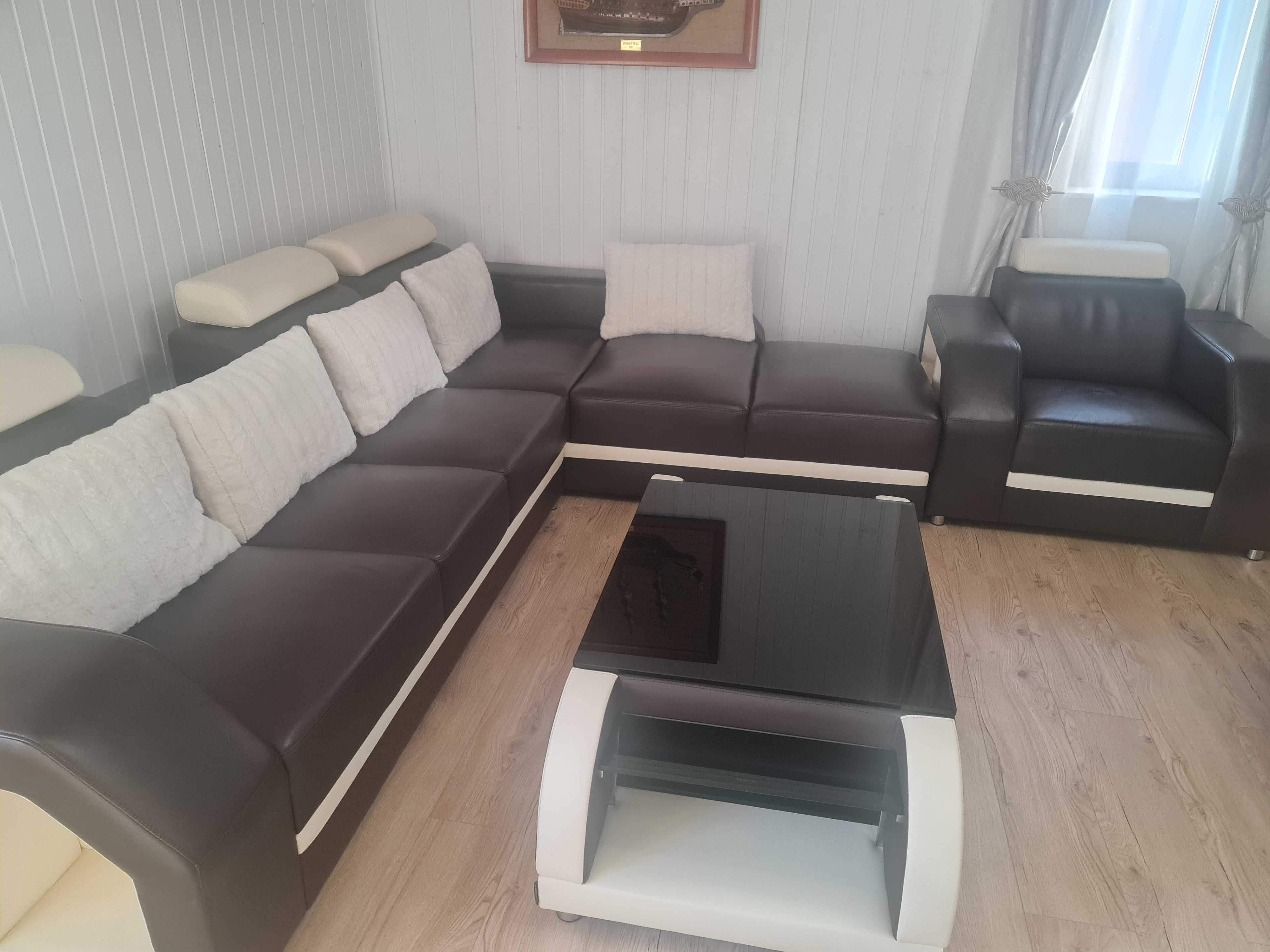 Vand coltar si fotoliu piele naturala divani&sofa