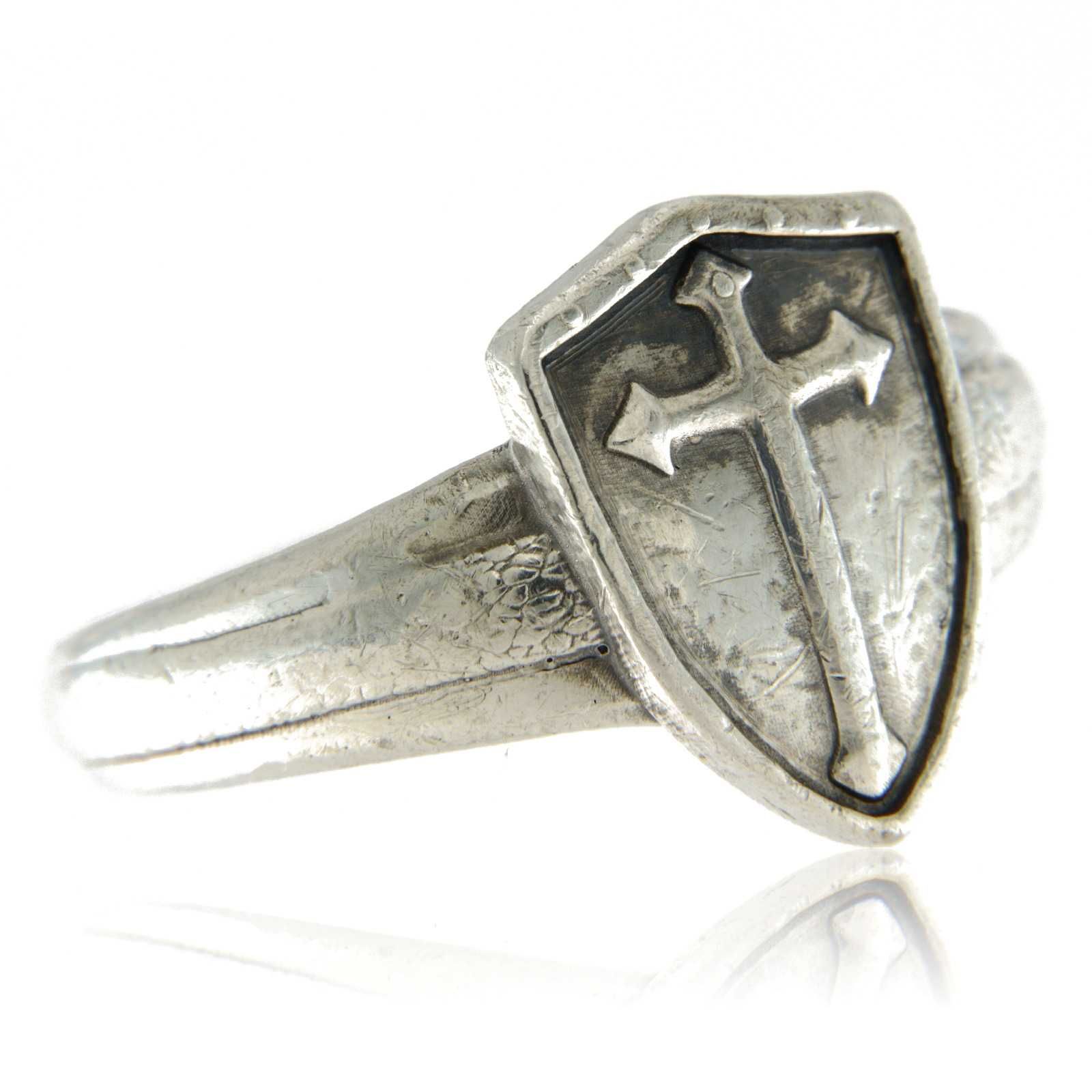 Inel din argint 925 Scut Protector Medieval